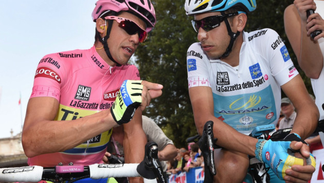 Травмированный Контадор увеличил отрыв от Ару из "Астаны" в зачете "Джиро д'Италия"