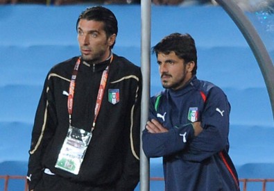 Джанлуиджи Буффон (слева) и Дженнаро Гаттузо. Фото с сайта eurosport.com