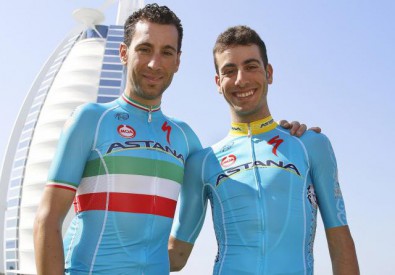 Винченцо Нибали (слева) и Фабио Ару. Фото с сайта cyclingnews.com