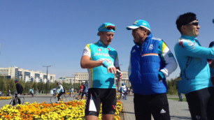Джаксыбеков и Винокуров приняли участие в соревновании "Астана-дуатлон 2015"