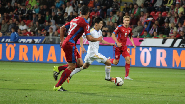 Сборная Казахстана во второй раз проиграла Чехии в отборе на Евро-2016