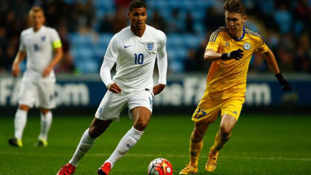 Первый тайм матча молодежных сборных Англии и Казахстана завершился вничью