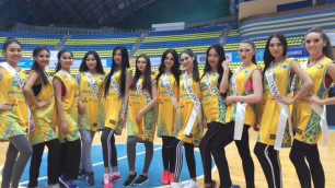 Участницы конкурса "Мисс Казахстан" сыграли в баскетбол с игроками "Астаны"