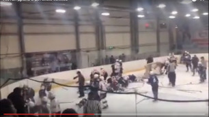 В Магнитогорске 12-летние хоккеисты устроили массовую драку на льду