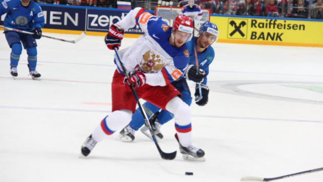 Сборная Казахстана уступила России со счетом 4:6 на чемпионате мира по хоккею