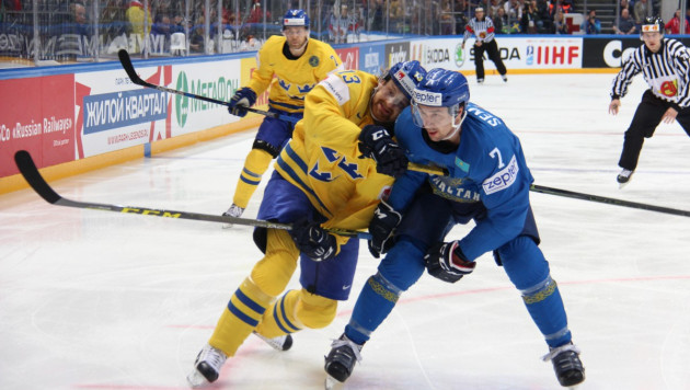 Видео лучших моментов матча чемпионата мира по хоккею Казахстан - Швеция