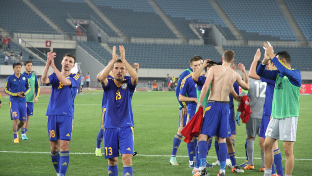 Как сборную Казахстана встречали в Алматы после матча с Китаем