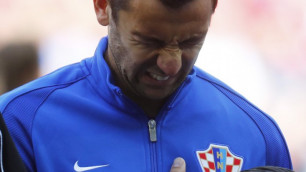 Дарио Срна не сдержал слез во время исполнения гимна Хорватии перед перед матчем с Чехией