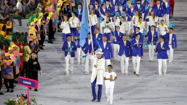 Сборная Казахстана приняла участие в церемонии открытия Олимпиады-2016