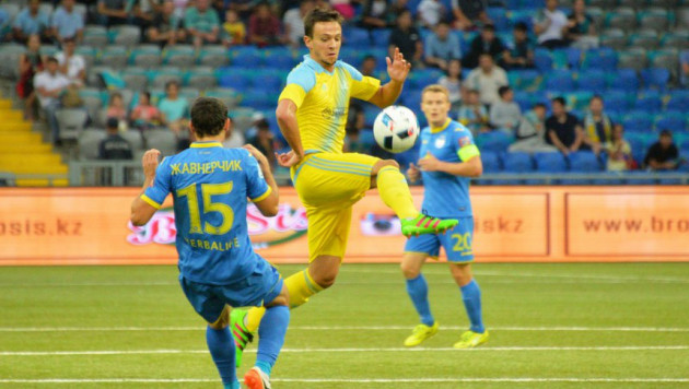 "Казахстан" покажет в прямом эфире ответный матч Лиги Европы БАТЭ - "Астана"