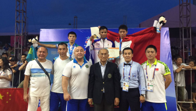 Сборная Казахстана по муайтай завоевала пять медалей на пляжных Азиатских играх