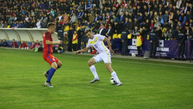 Молодежная сборная Казахстана по футболу проиграла Англии в матче отборочного турнира Евро-2017