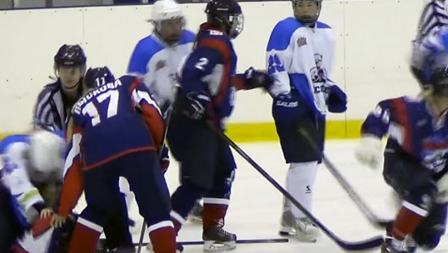 Девушки-хоккеистки устроили массовую драку во время матча