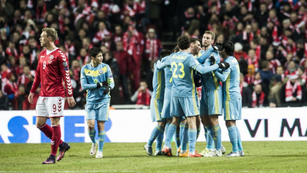 Зарубежные СМИ восхитились голом казахстанского футболиста Суюмбаева в ворота сборной Дании