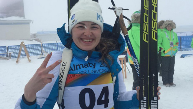 Казахстанская биатлонистка рассказала о том, что ей помогло завоевать "золото" на Универсиаде в Алматы