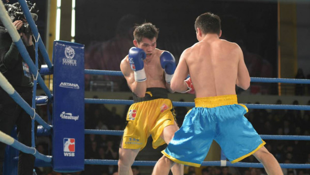 Мижитов дважды отправил в нокдаун боксера "Чайна Драгонс" и принес "Астана Арланс" досрочную победу в матче WSB