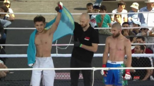 Казахстанский боец "страшнейшим" нокаутом выиграл дебютный бой на М-1 Global