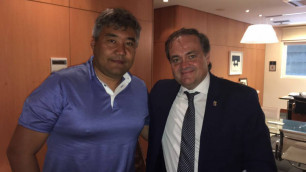 Дархан Калетаев встретился с президентом испанского футбольного клуба "Реал Сосьедад" 