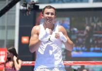 Геннадий Головкин на открытой тренировке в Лос-Анджелесе. Фото: vk.com/ggolovkin