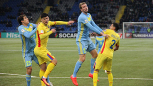Сборная Казахстана пропустила два гола в первом тайма матча отбора на ЧМ-2018 с Румынией