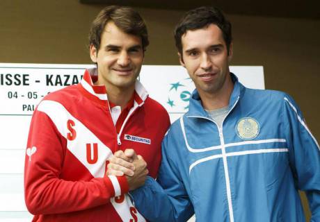 Федерер и Кукушкин в 2014 году. Фото theepochtimes.com