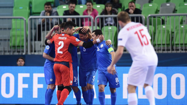 Видео всех голов сборной Казахстана в победном матче с Польшей на старте Евро-2018 по футзалу