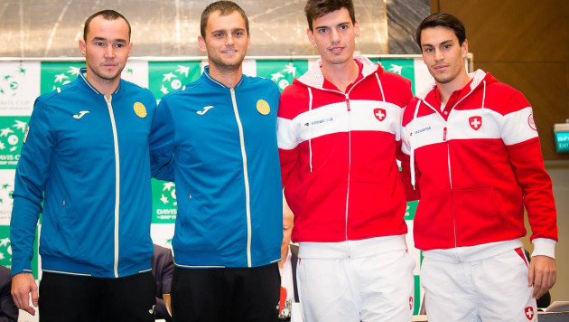 Сборная Казахстана по теннису досрочно победила Швейцарию и вышла в 1/4 финала Кубка Дэвиса