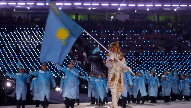 Сборная Казахстана приняла участие в церемонии открытия Олимпиады-2018 