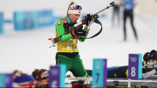 Первая олимпийская чемпионка-казашка Динара Алимбекова растерялась после победы в эстафете на Играх-2018