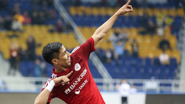 Нападающий "Кайрата" забил невероятный по красоте гол в чемпионате Казахстана