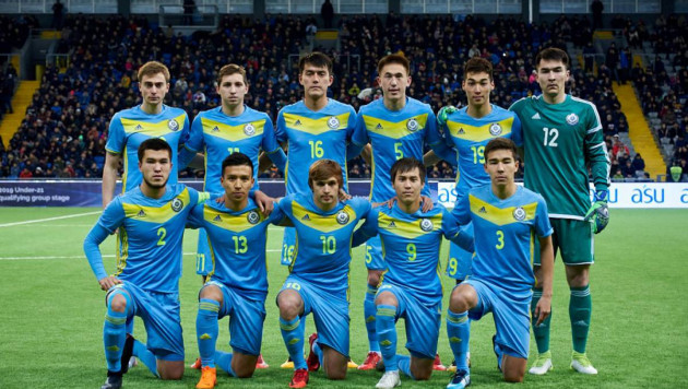 Молодежная сборная Казахстана обыгрывает Люксембург после первого тайма матча отбора на Евро-2019