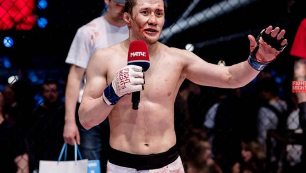 Видео победы казахстанца Жумагулова над американцем Нэмом на турнире Fight Nights Global в Алматы