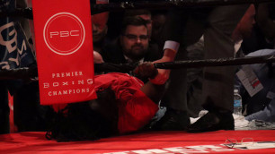 В андеркарте боя Стивенсон - Джек разъяренный фанат пытался прорваться в ринг