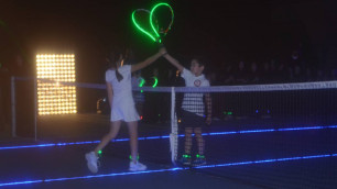 В Атырау состоялся первый в мире теннисный турнир с элементами лазерного шоу "Звездные воины"