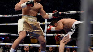 Казахстанский боксер нокаутировал соперника в первом раунде на вечере бокса Лемье - Ашур