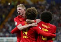 футболисты сборной Бельгии. Фото: Reuters