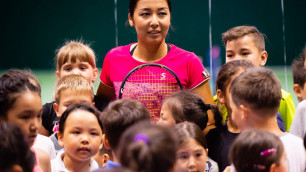 Зарина Дияс провела мастер-класс для юных теннисистов из Астаны