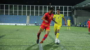 Сборная Казахстана играет вничью с Андоррой после первого тайма матча Лиги наций