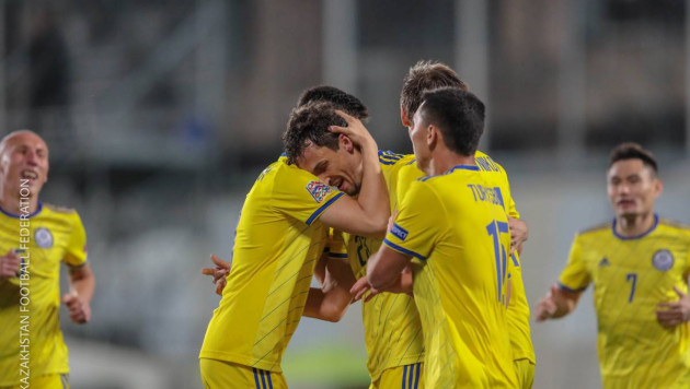Букмекеры оценили шансы казахстанских футболистов занять первое место в группе в Лиге наций 