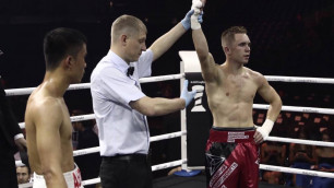 21-летний казахстанец одержал победу в андеркарте Всемирной боксерской суперсерии