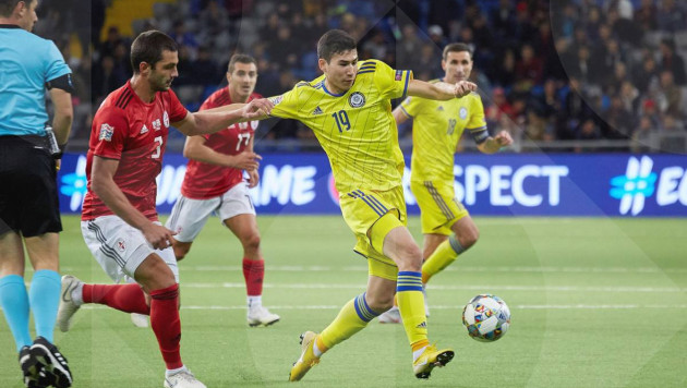Сборная Казахстана забила Латвии и пропустила от игрока из клуба КПЛ в первом тайме матча Лиги наций