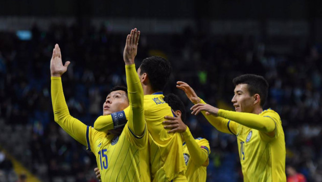 Сборная Казахстана разгромила Андорру в матче с удалением и одержала первую победу в Лиге наций