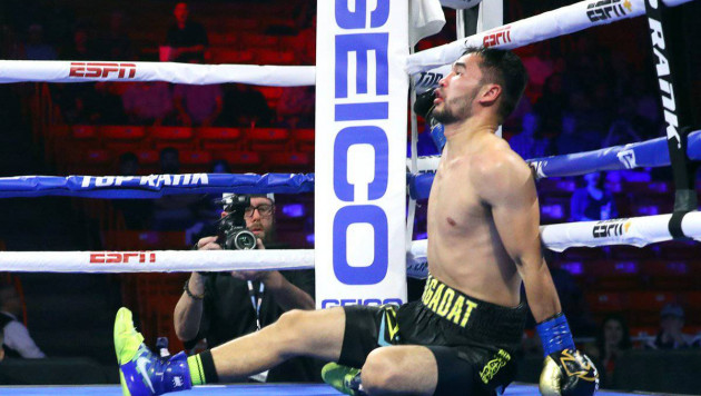 Выступающий в США казахстанский боксер побывал в нокдауне и впервые проиграл в профи