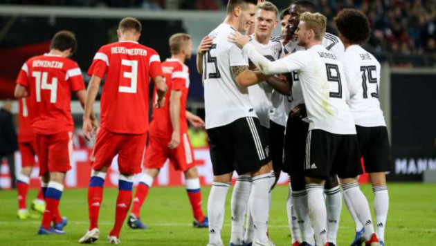 Сборная России по футболу разгромно проиграла Германии в товарищеском матче