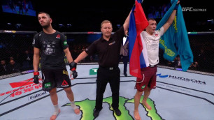Видео первой победы казахского бойца Дамира Исмагулова в UFC