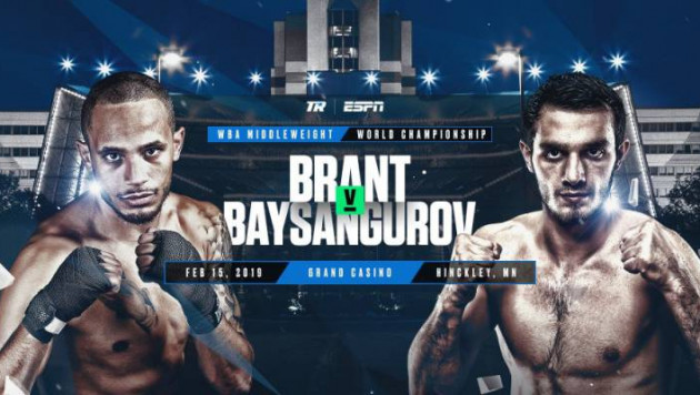 Прямая трансляция боя Роб Брант - Хасан Байсангуров за титул WBA в весе Головкина