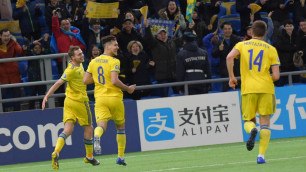 Сборная Казахстана по футболу забила первый гол в отборе на Евро-2020