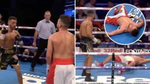 Британский боксер встал после двух нокдаунов и наказал соперника за дерзость