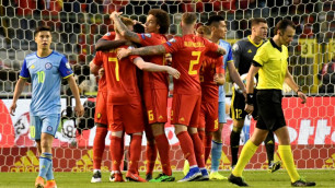 Видео голов и обзор матча Бельгия - Казахстан в отборе на Евро-2020