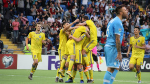 Видео голов и обзор матча с крупной победой Казахстана над Сан-Марино в отборе на Евро-2020